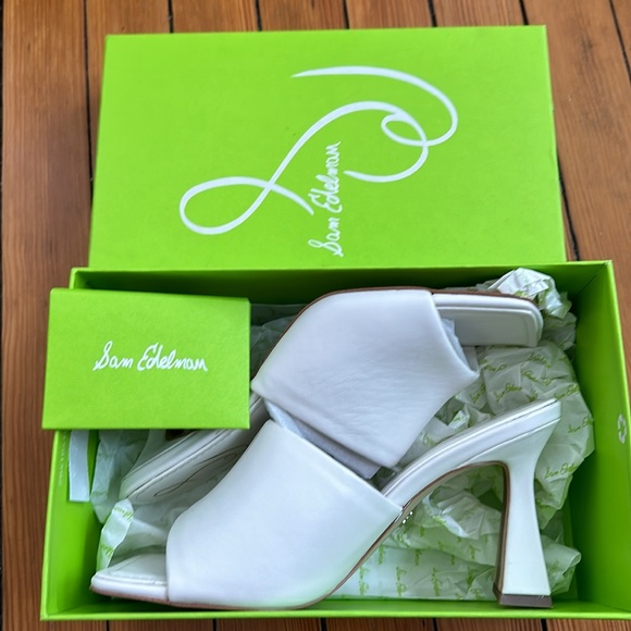 Sam Edelman Women's Carmen Heeled Sandal white - Picture 4 of 5